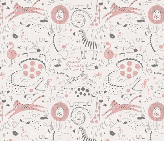 Pink Grey Animals
