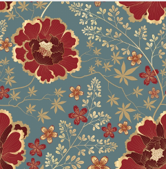 Gold and red flowers