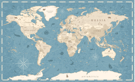 Mapa Compass Blue