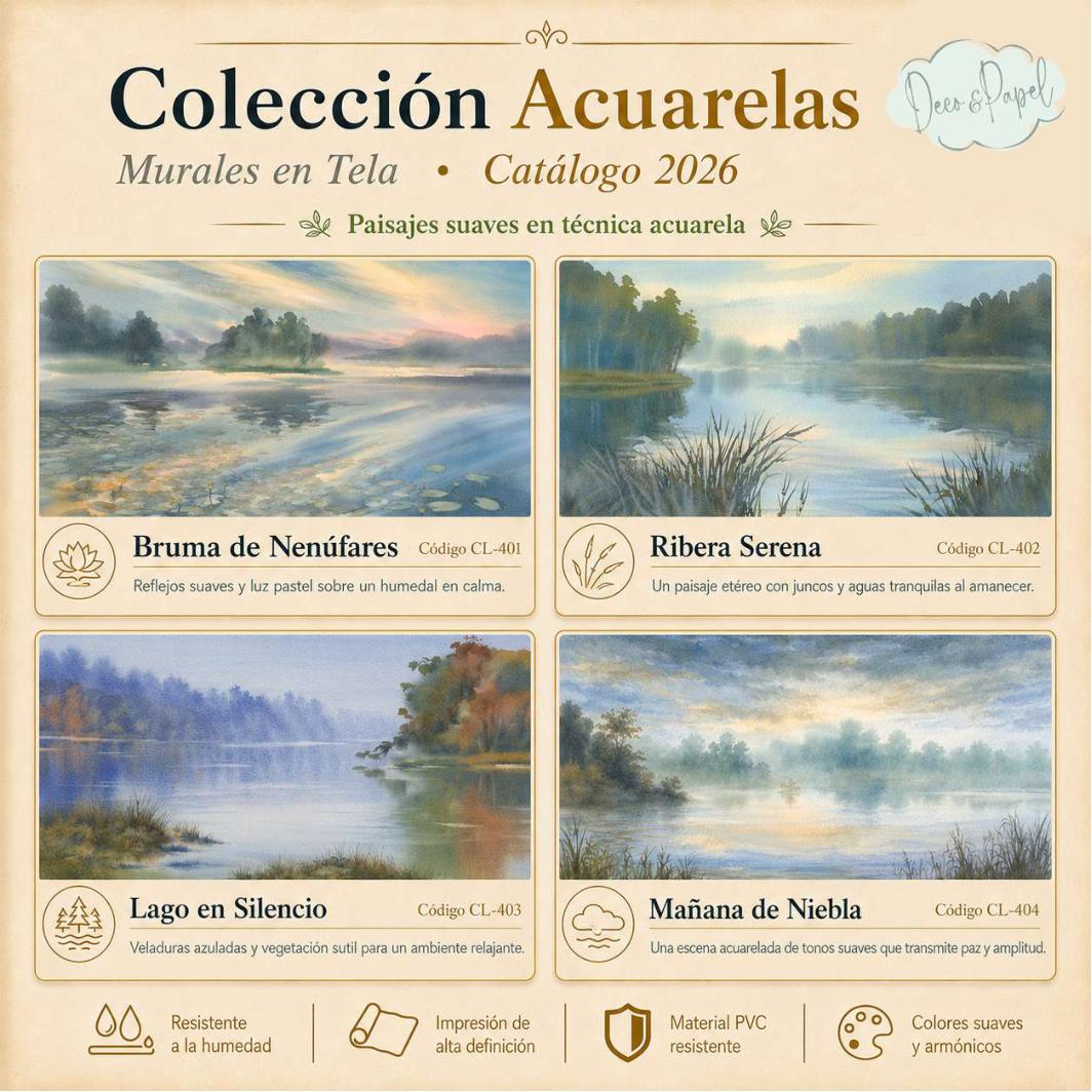 Mural en Tela PVC – Colección Acuarelas