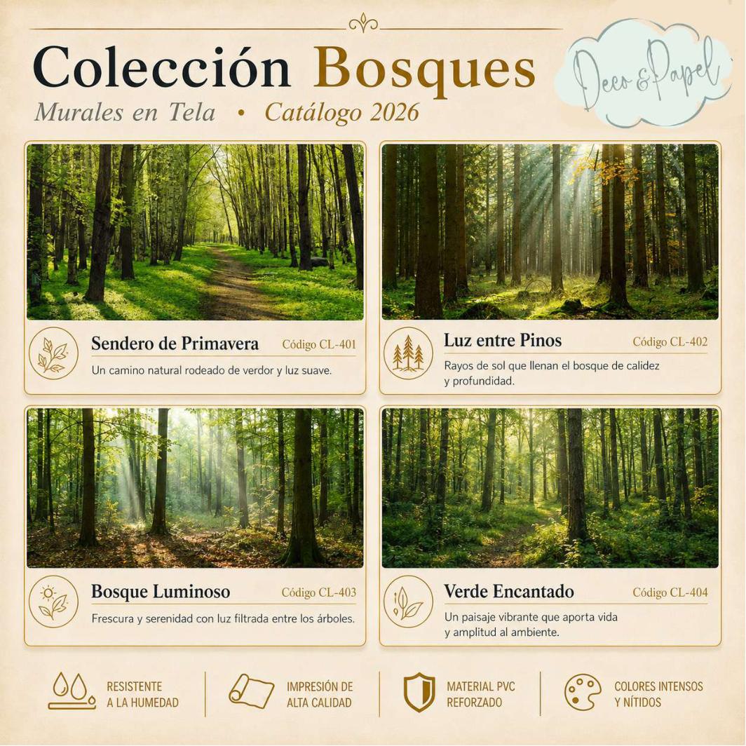 Mural en Tela PVC – Colección Bosques