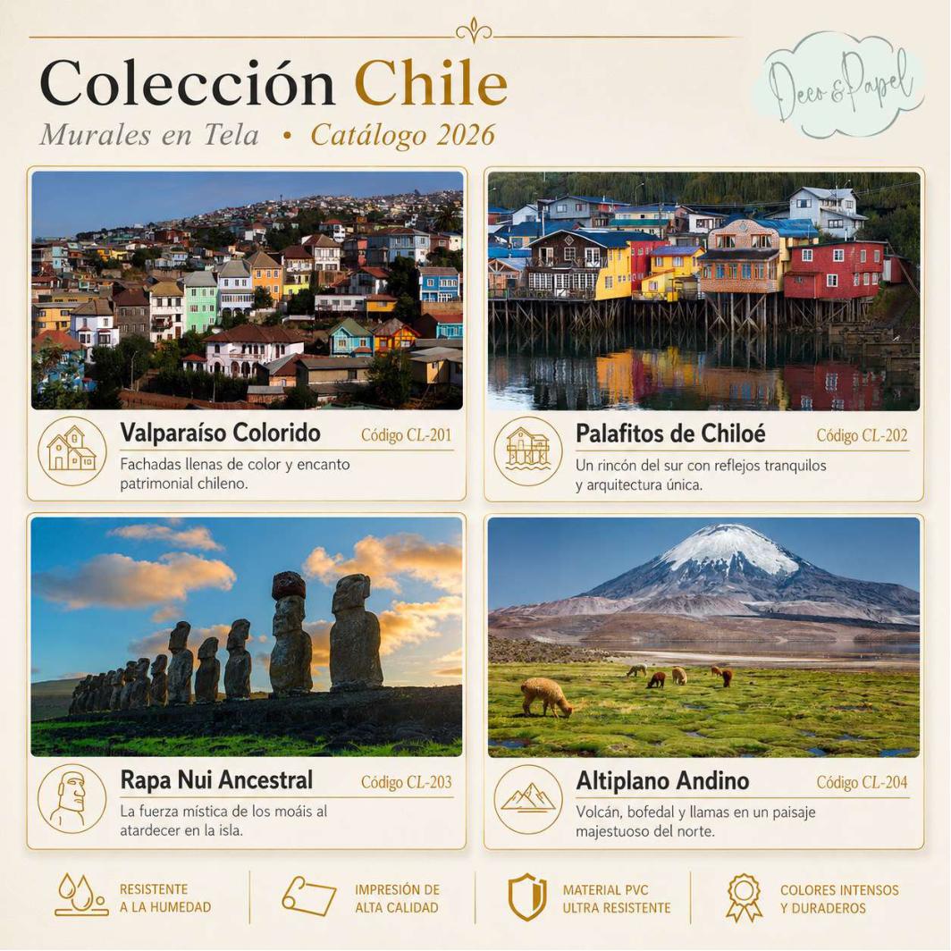 Mural en Tela PVC – Colección Chile