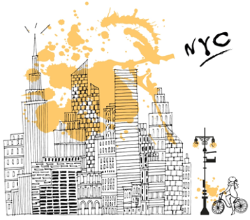 Yellow New York Buildings